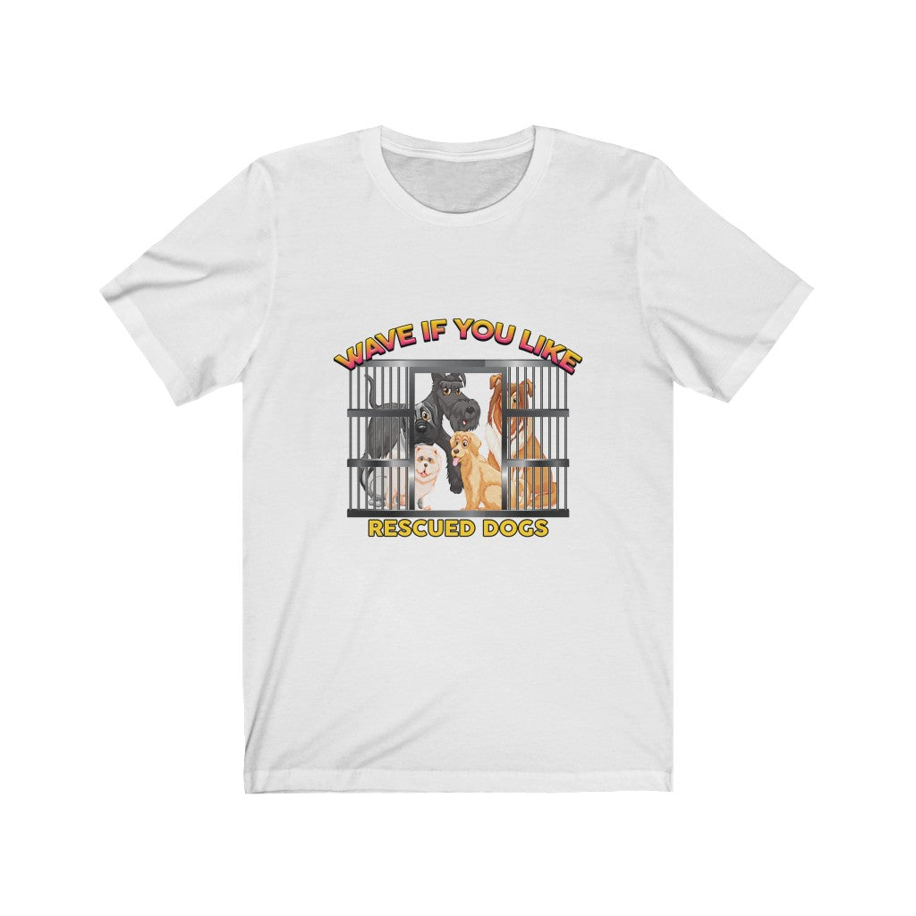 Rescued Pets (Dogs and Cats) And Pet Adoption - Unisex Jersey Short Sleeve Tee