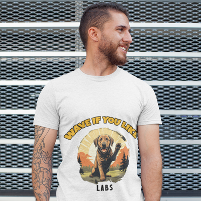 Friendly Labrador Retriever Dog Wave Tee - Unisex Jersey Short Sleeve Tee